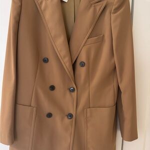 Dries Van Noten NWT                          Women's Tan Double-Breasted Blazer